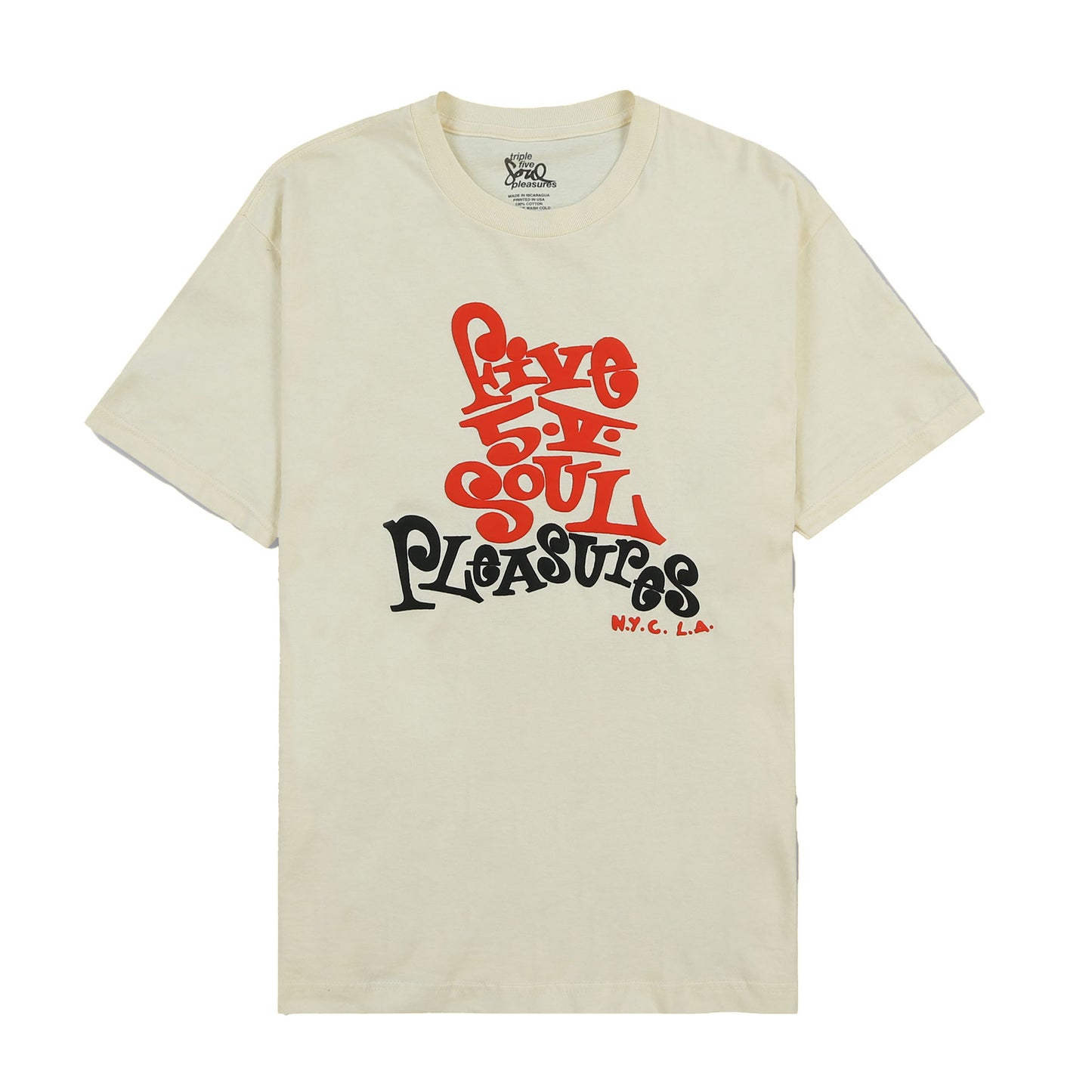 555 SOUL x Pleasures - Five 5 V Tshirt-P23555006